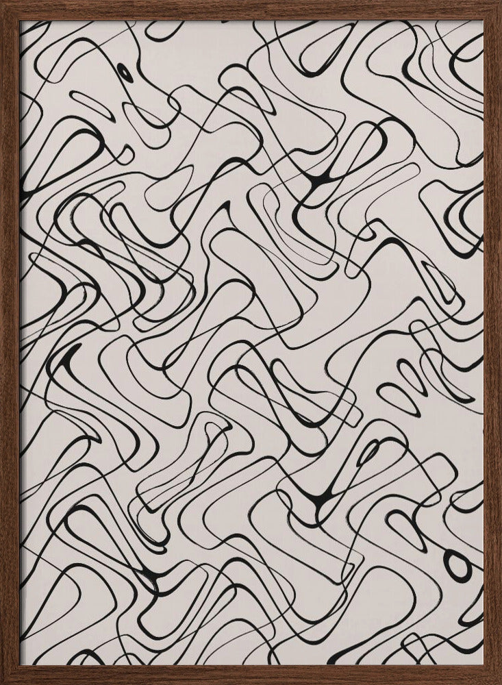 Thin Wild Line Pattern Poster